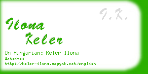 ilona keler business card